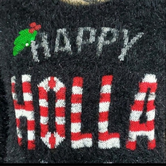 Target Black Fuzzy Embellished Christmas Sweater M - Picture 4 of 7